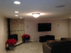 Theatre room - Basement Remodel in Bel Aire, KS