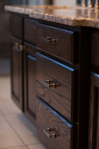 Dark Stain Vanity - Bathroom Remodel in Wichita, KS