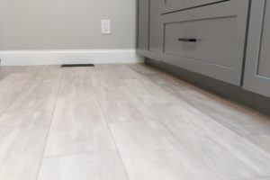 LVP flooring master bath remodel