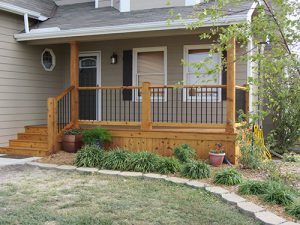 Cedar Front Porch in Andover, KS