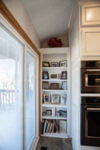 Kitchen remodel with built in shelving