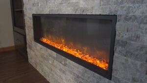 Kitchen Remodel next to New Fireplace