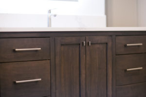 custom cabinetry with brushed nickel hardware