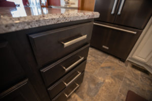 drawers with brushed nickel pulls