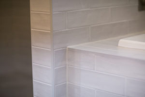 subway tile tub surround