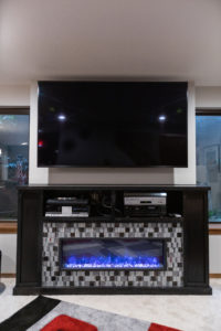 electric fireplace addition