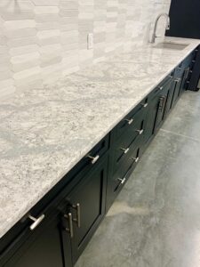 Inset cabinetry and quartz counter tops